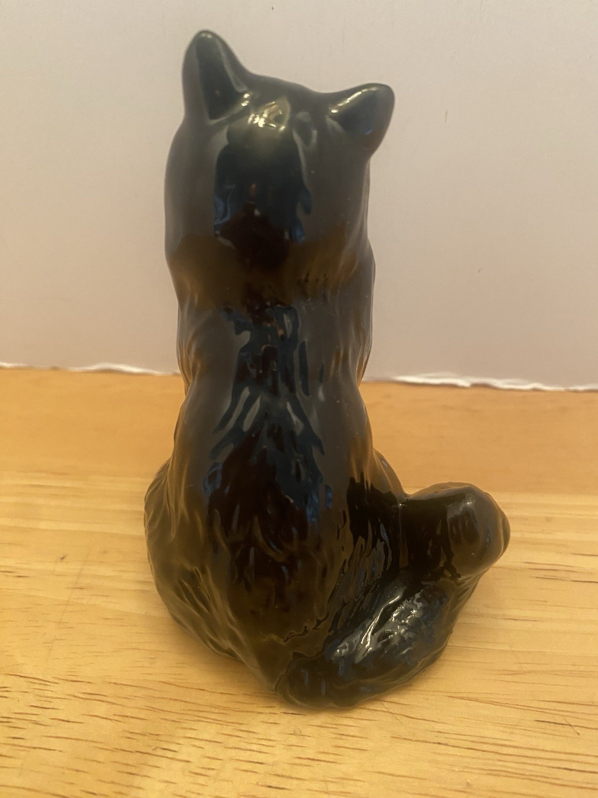 Vtg. Royal Doulton Sitting Black Tuxedo Persian Cat Figurine ( England)