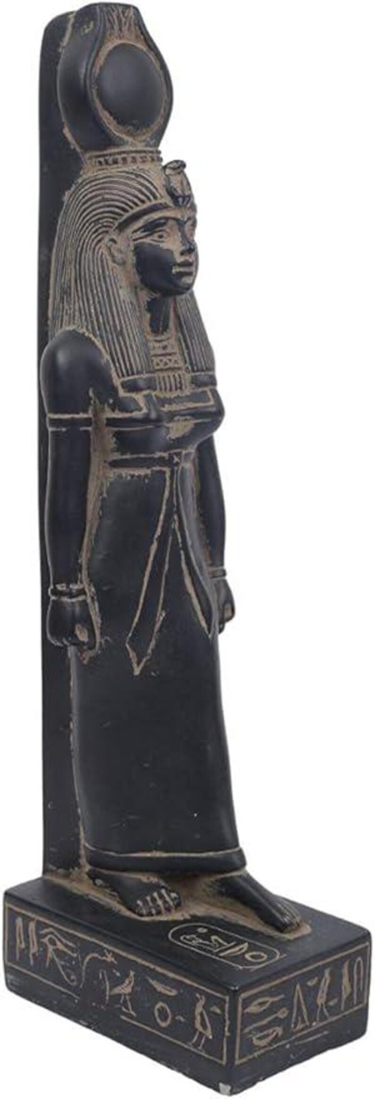 Egyptian Goddess Isis Statue, Antique Décor Isis Egyptian Figurines basalt stone