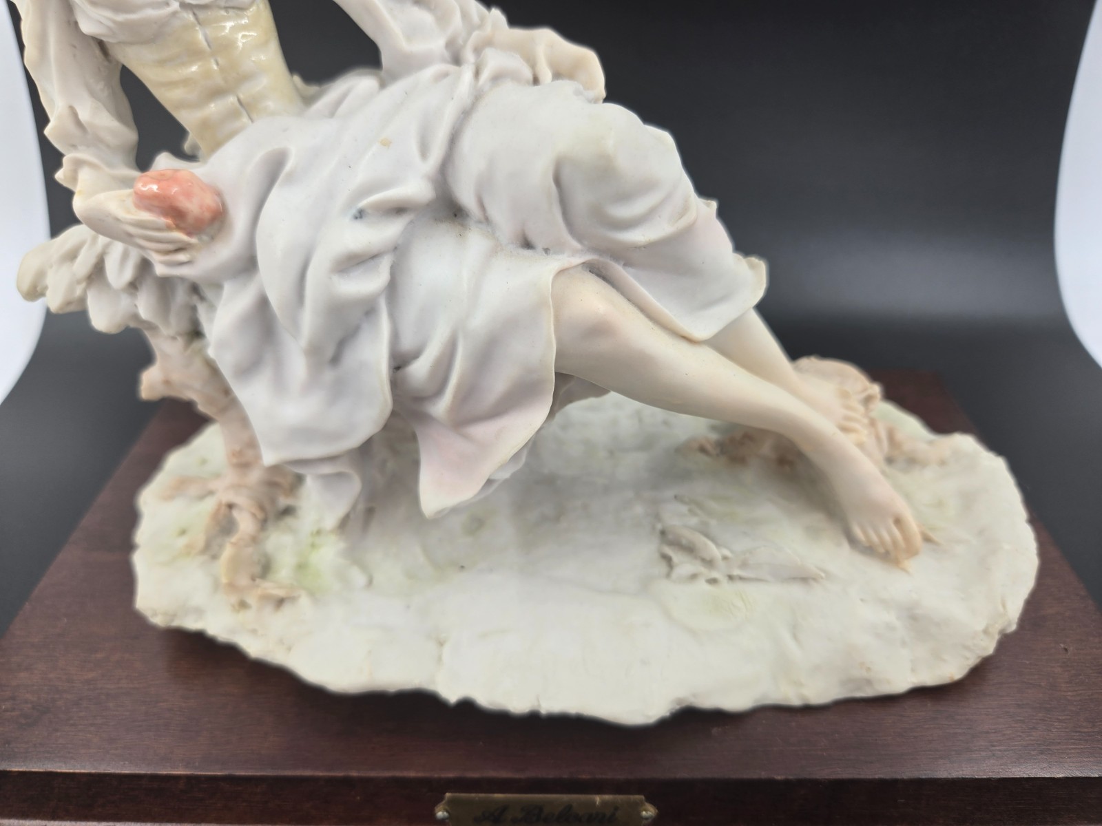 Beautiful Vintage A. Belcari ELEGANT LADY WOMAN Porcelain Figurine on Base