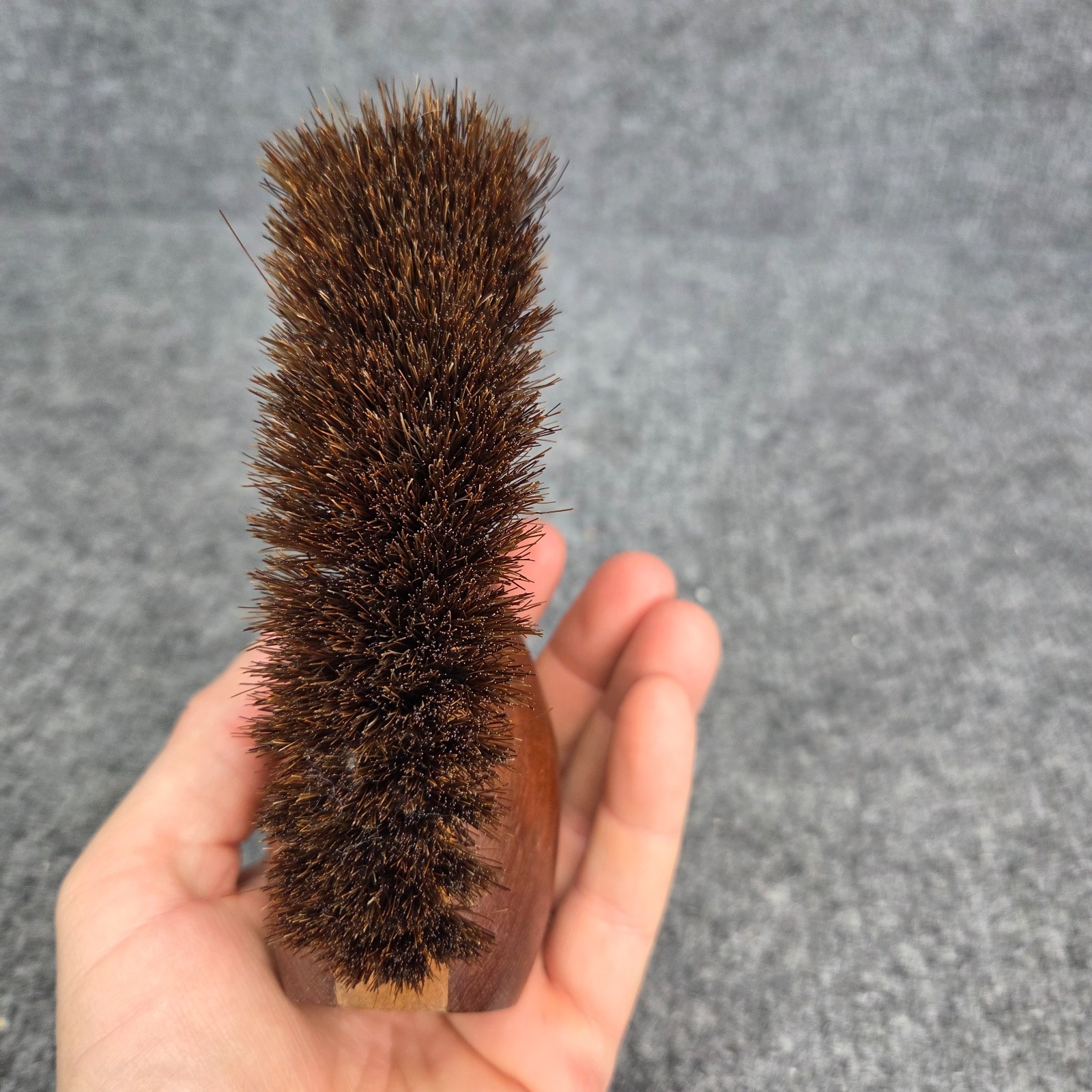 Unique Vintage Denmark Johannesen Handmade Wood Brush Tail Squirrel Weird Quirky