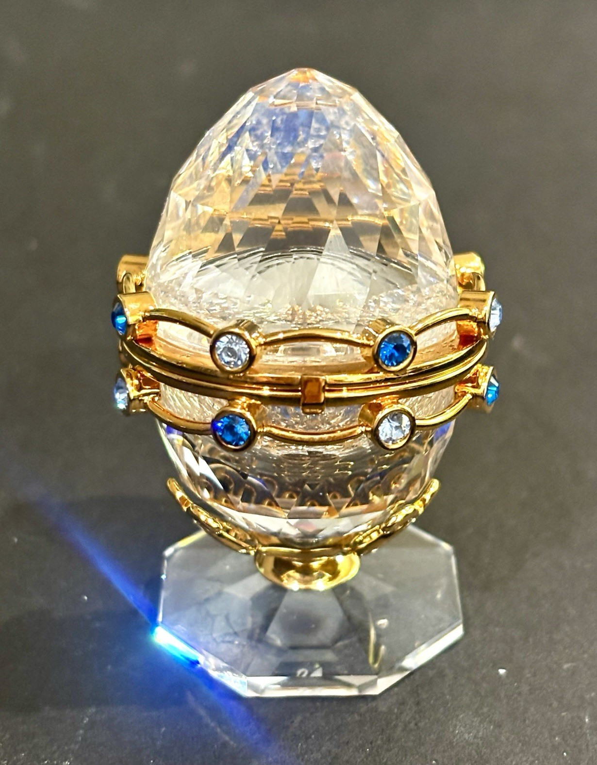 Swarovski Crystal “Secrets Egg with Garland” multi color crystals inside no box
