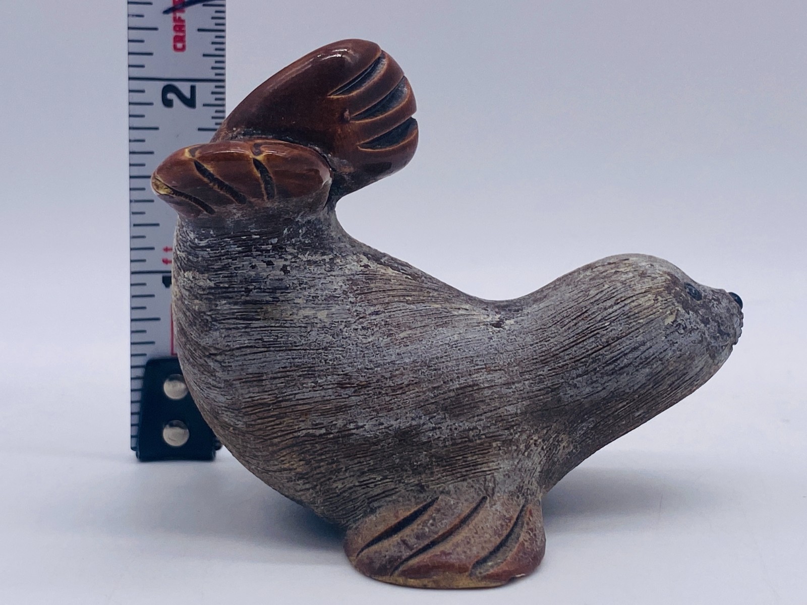 Artesania Rinconada Vintage Signed Baby Seal, Sea Lion Figurine #025, Uruguay