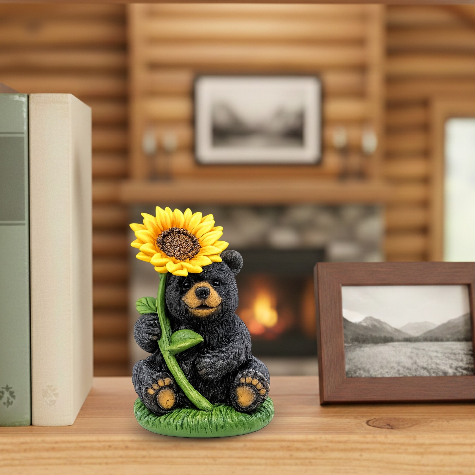 Black Bear Backwoods Buddies Sunny Paw Figurine Rustic Lodge & Cabin Resin Decor