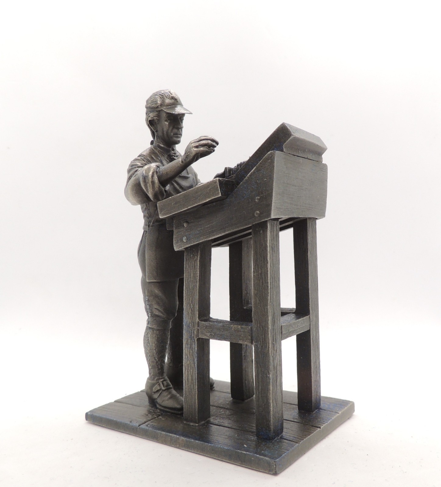Franklin Mint Pewter The Printer Colonial America 1974
