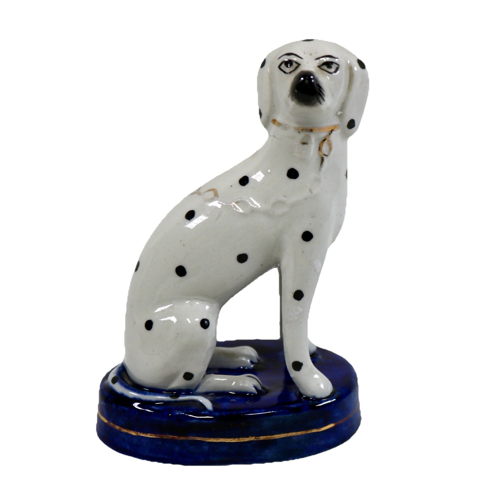 Early 20th Century William Kent Staffordshire Dalmatian Right Facing UK 4.75″ T