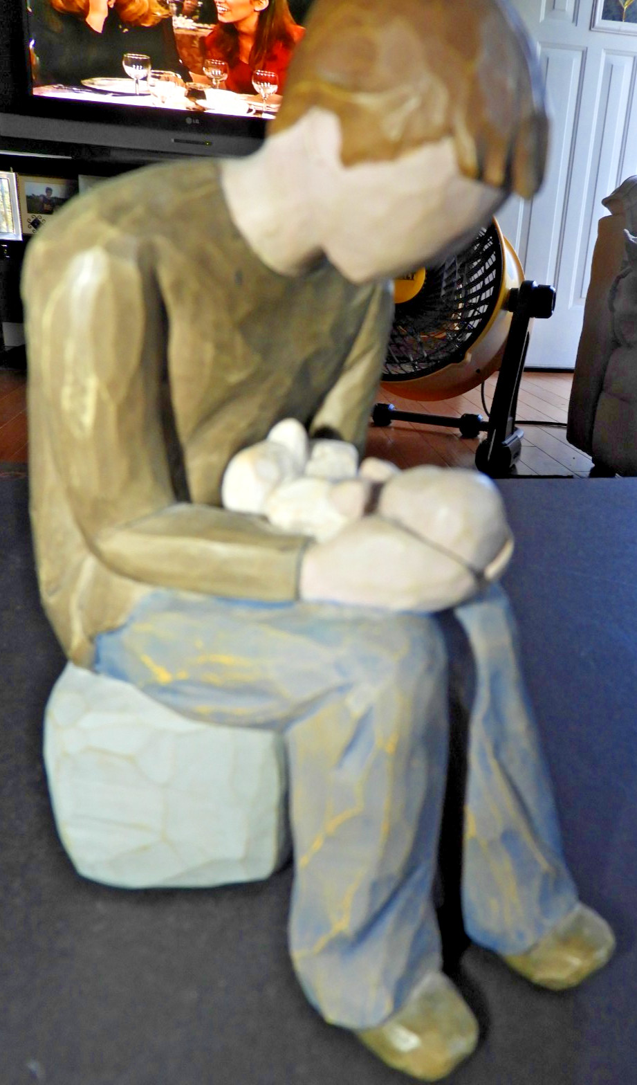 Willow Tree Angel of Mine & New Dad Baby Family Mother Father figurines set of 2