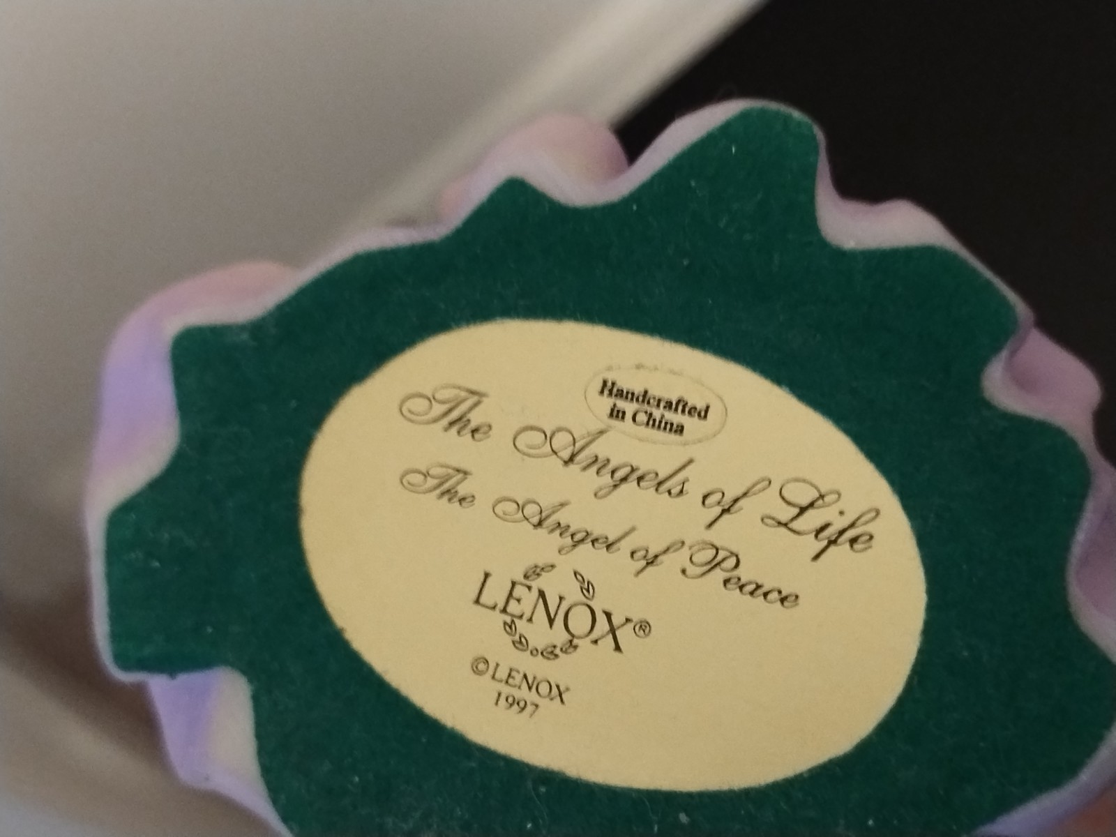 Lenox Angels of Life The Angel of Peace Figurine 1997 With Original Box READ