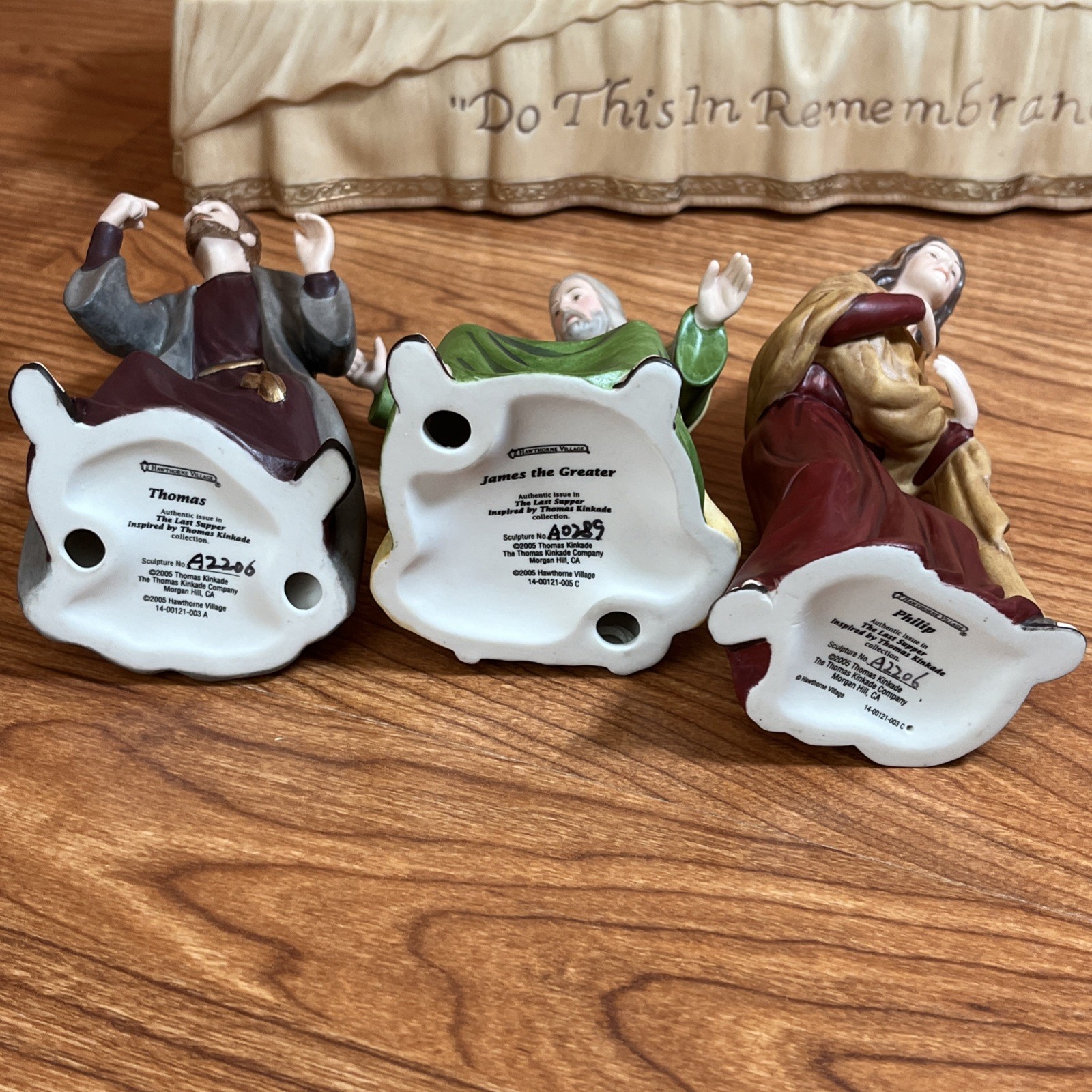 Hawthorne Village Thomas Kinkade Last Supper Porcelain Figurine Set Limited Edi…