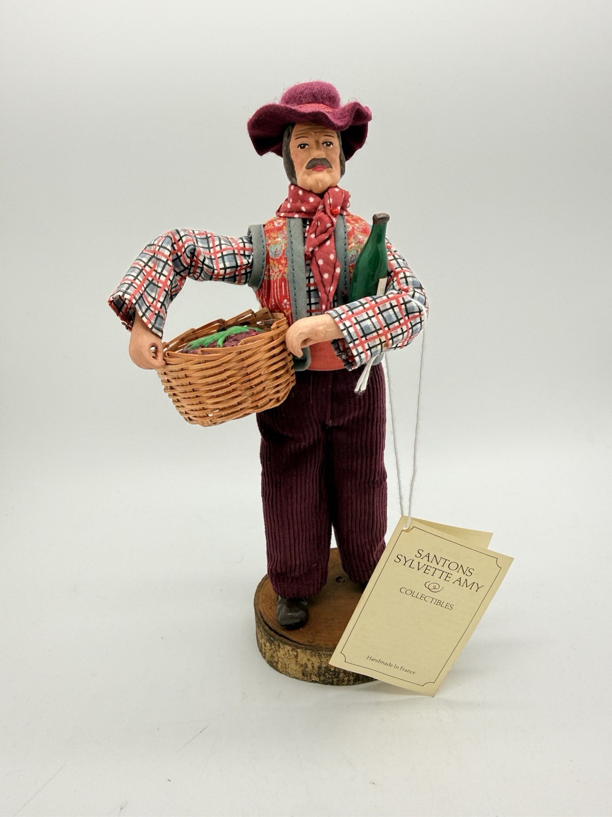 Santons De Provence Sylvette Amy Winemaker Wine & Grapes 10 1/2” France Doll
