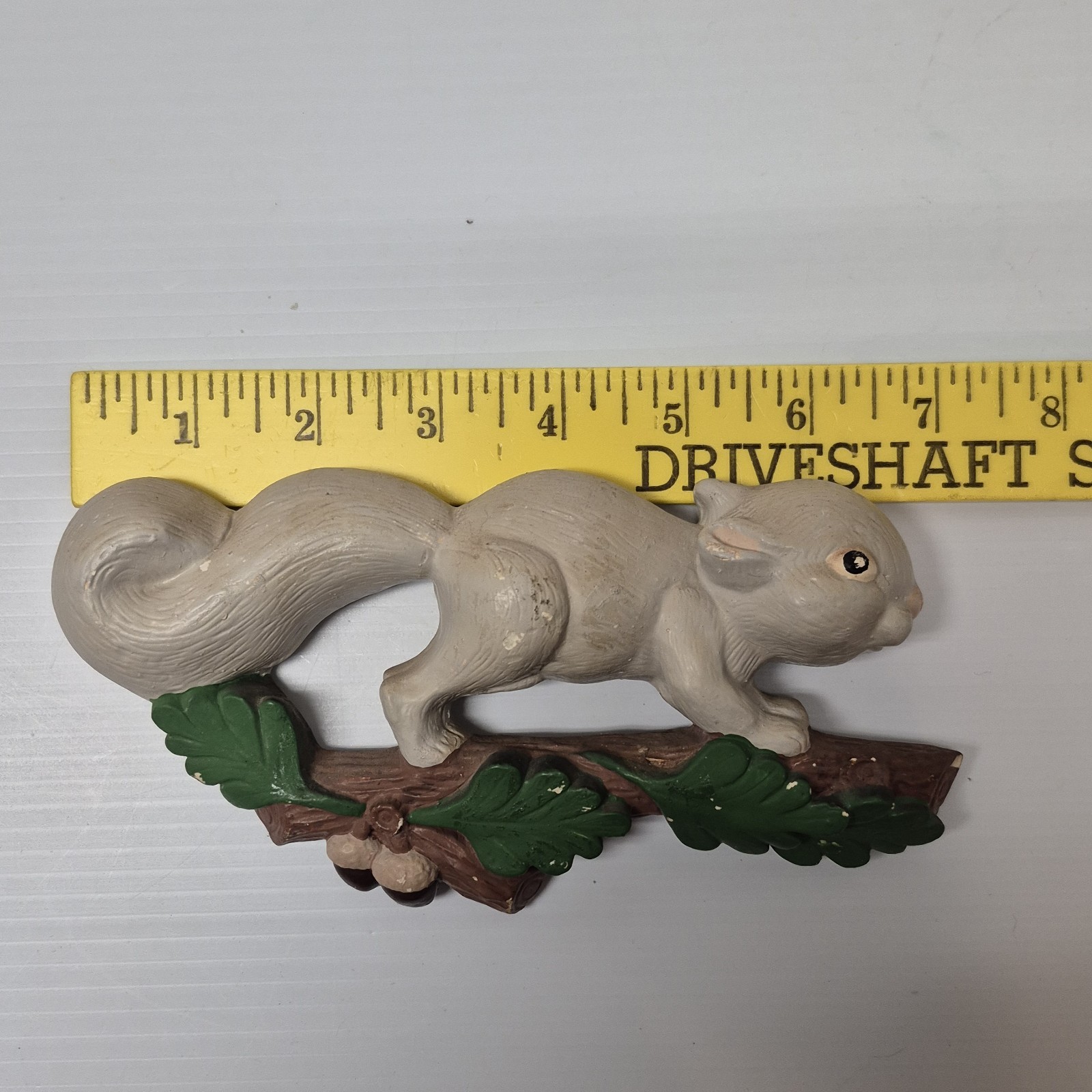 PAIR Vintage Kitschy Chipmunk Squirrel Figurines Set Woodland Chalkware Plaster