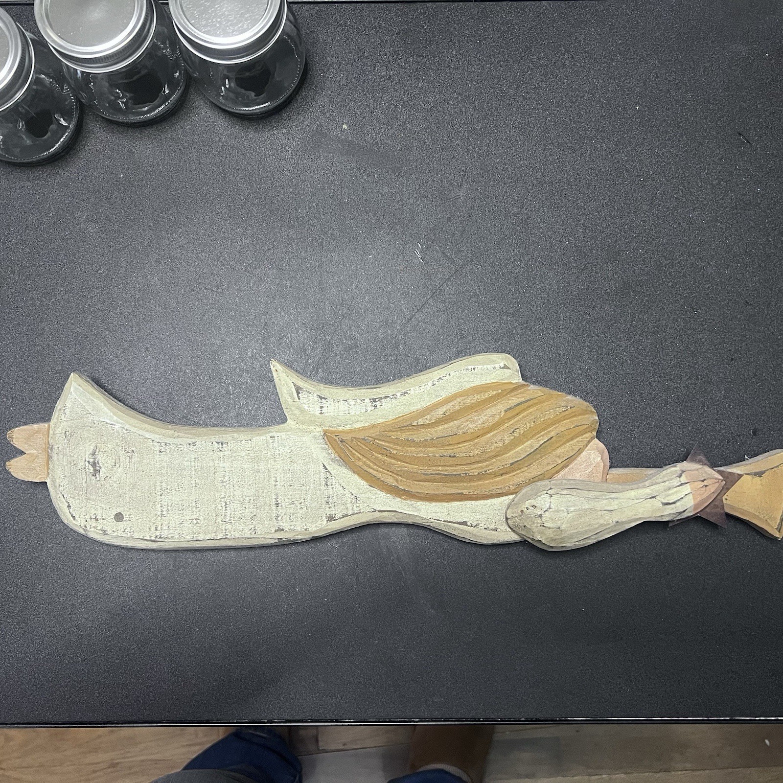 Carved Wooden Flying Angle
