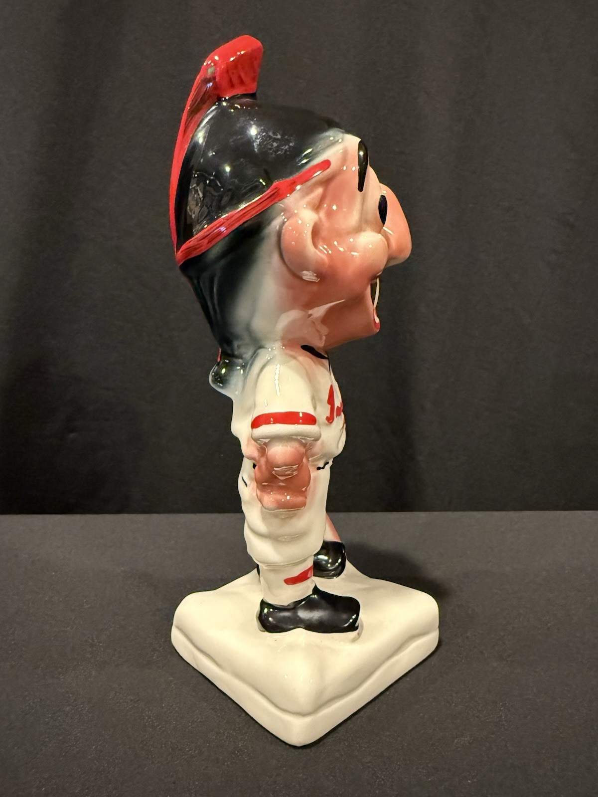 1940s Stanford Pottery Cleveland Indians Chief Wahoo Bank.