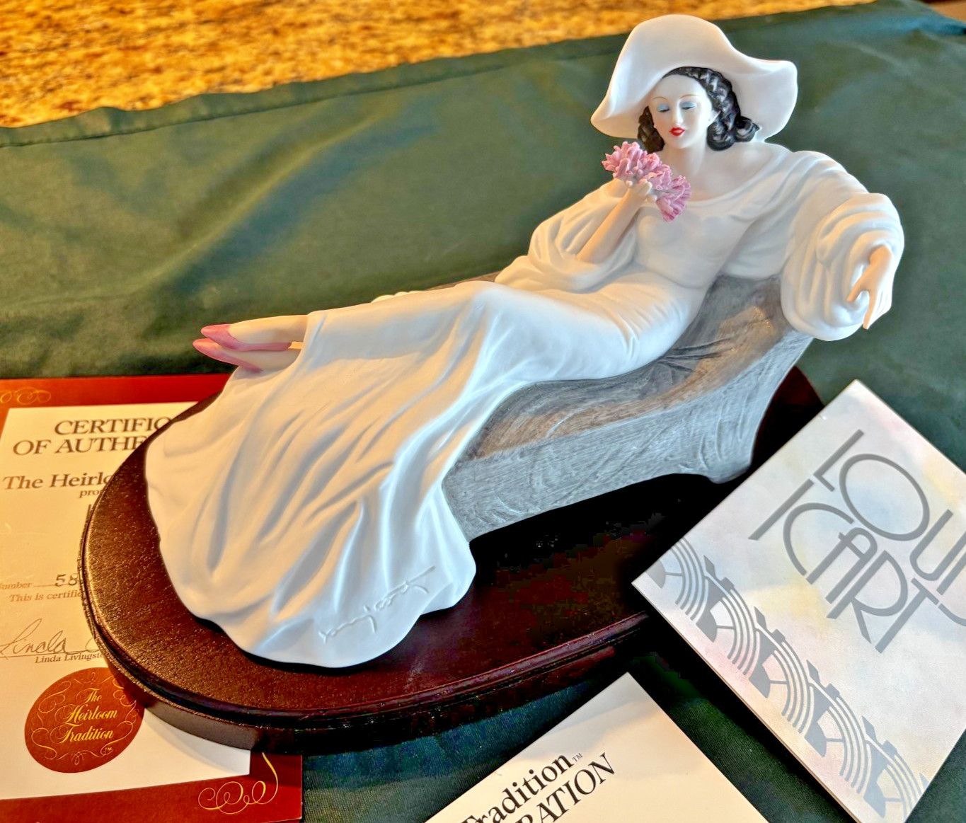 Vintage Louis Icart ” 1937 Parfum de Fieurs” Lady Figurine in Original BOX