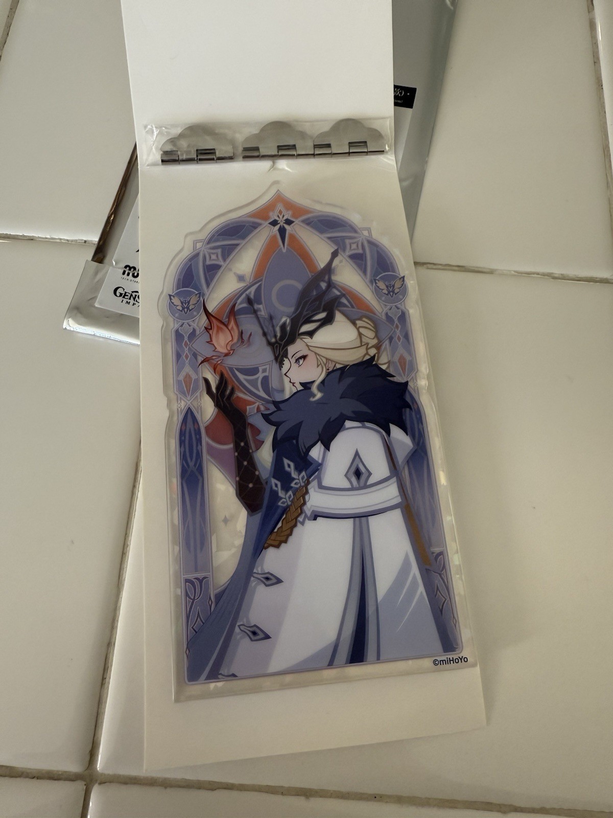 Official Genshin Impact Fatui La Signora PVC Figure Badge Card Acrylic Stand