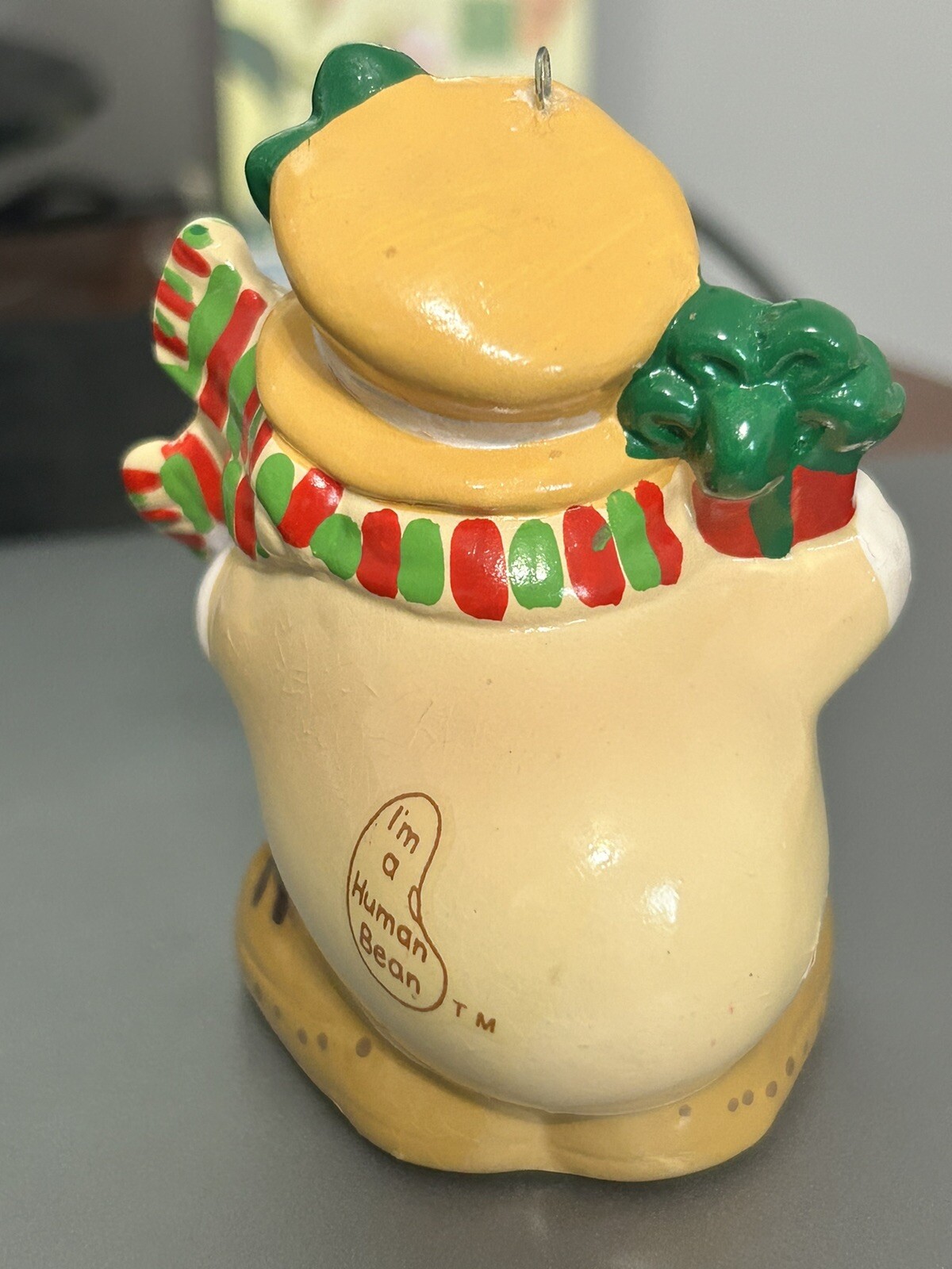 HUMAN BEANS “Grandpas are Jolly”Christmas Ornament Ceramic Figurine Enesco