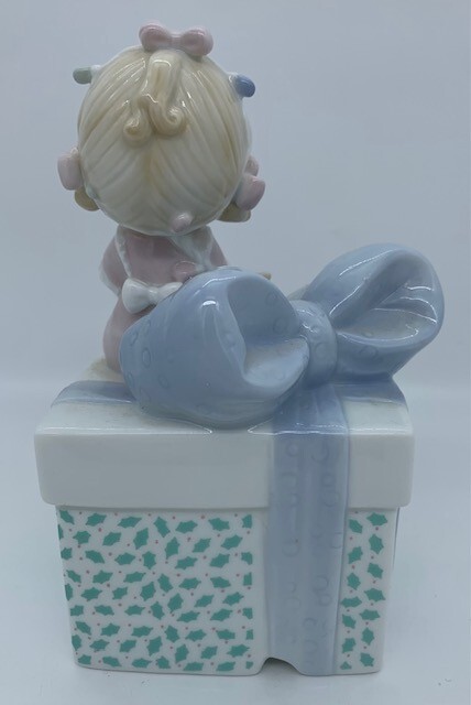 Precious Moments Table Night Light MAY YOUR CHRISTMAS BE DELIGHTFUL VTG 1991