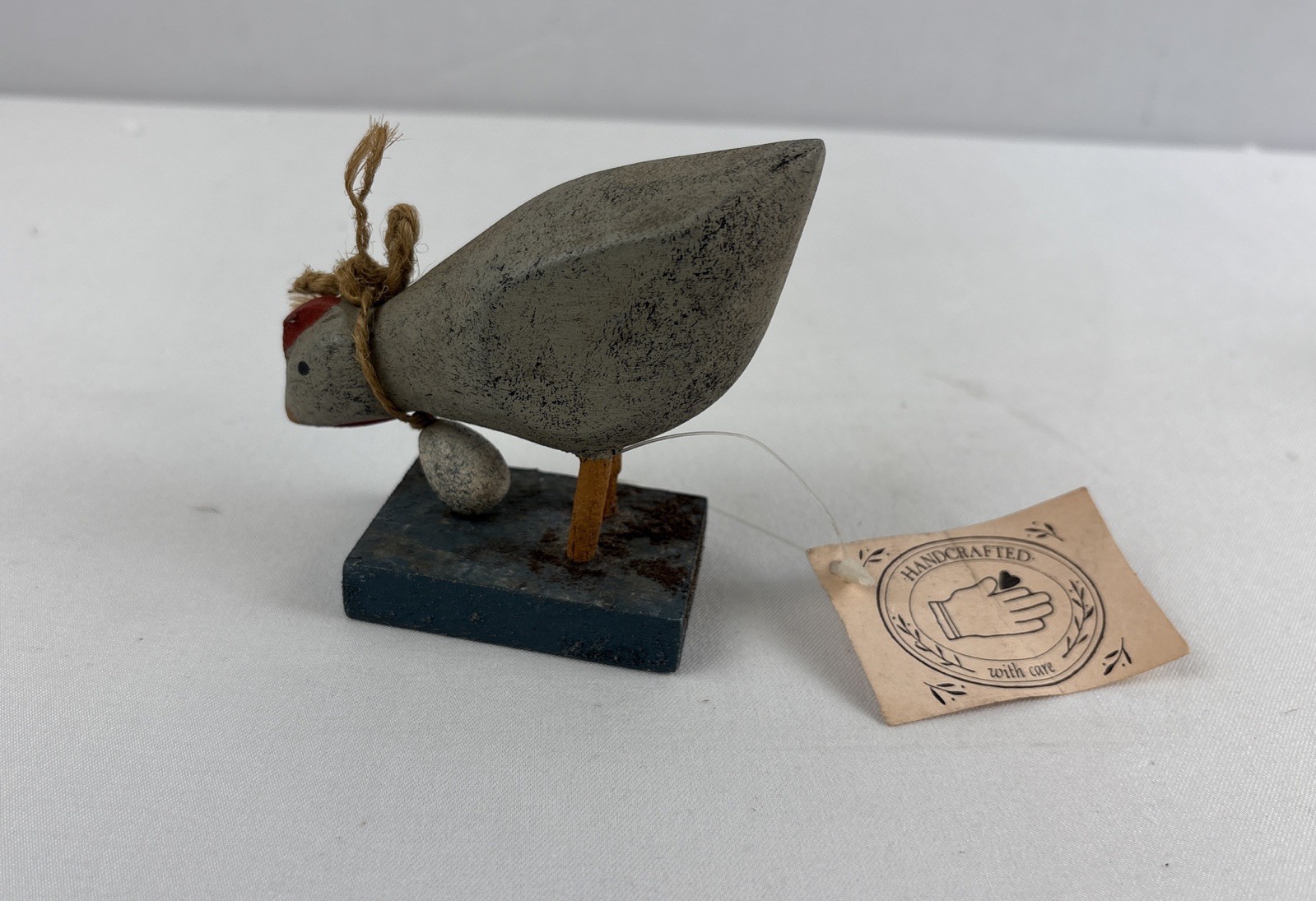 Richard Morgan Wooden Birds With Tags Set Of 5 Hand Painted Figures