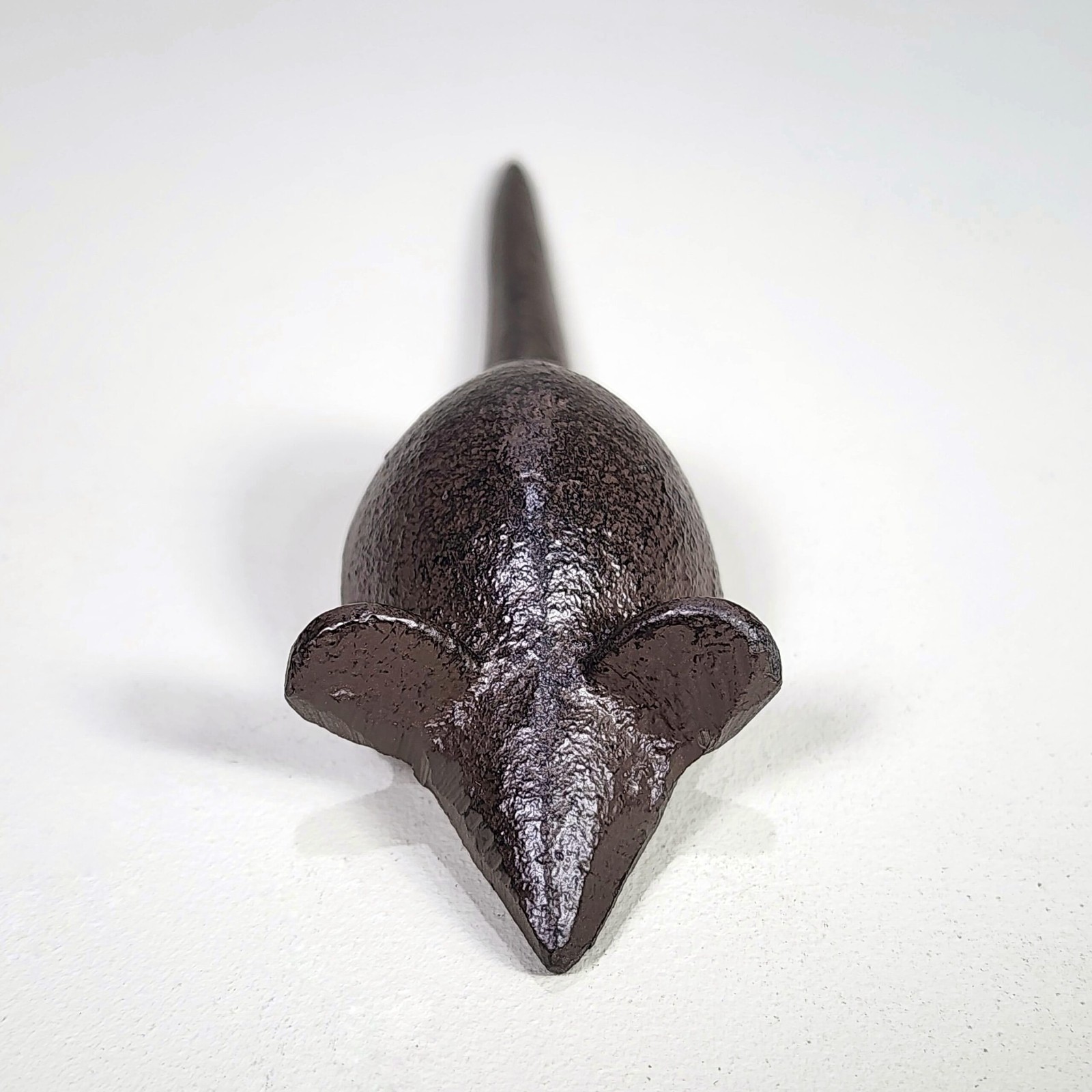 Cast Iron Brown Mouse Figurine, 4.5 Inch