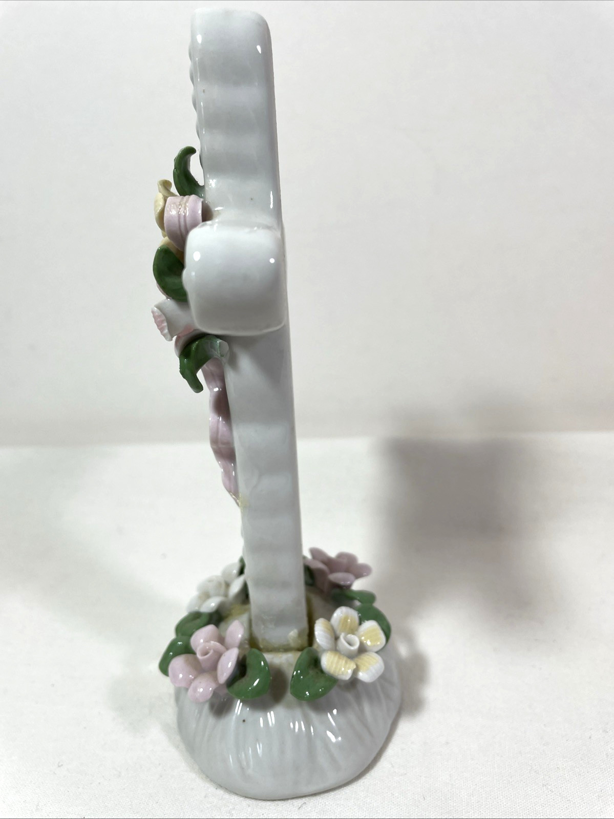 Heavenly Collectibles Ceramic Cross 3D Flowers Figurine 6″ by World Bazaars