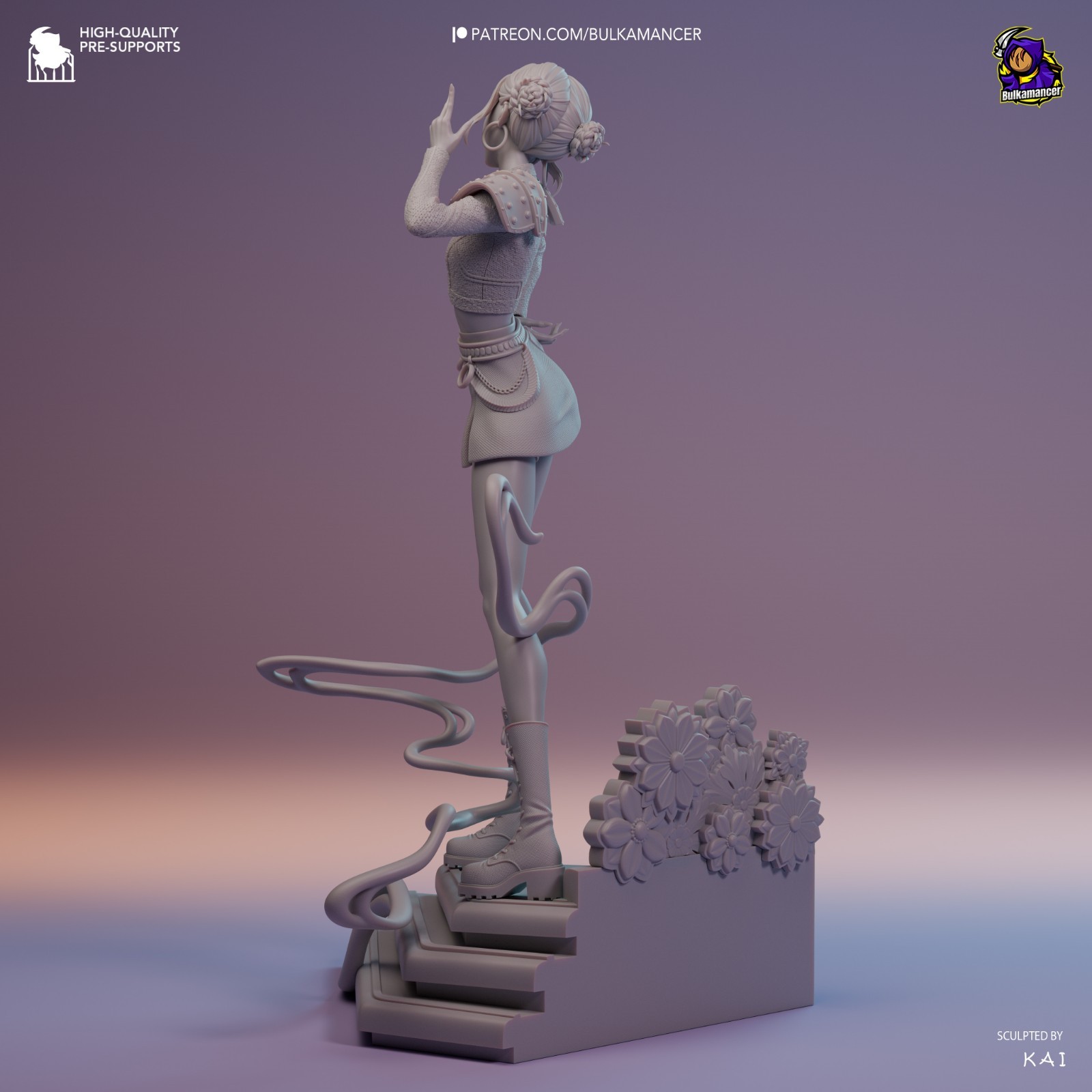 Zoey – K-Pop Demon Hunters 1/8 Scale Figure Statue 3D Print Model Kit Unpainted