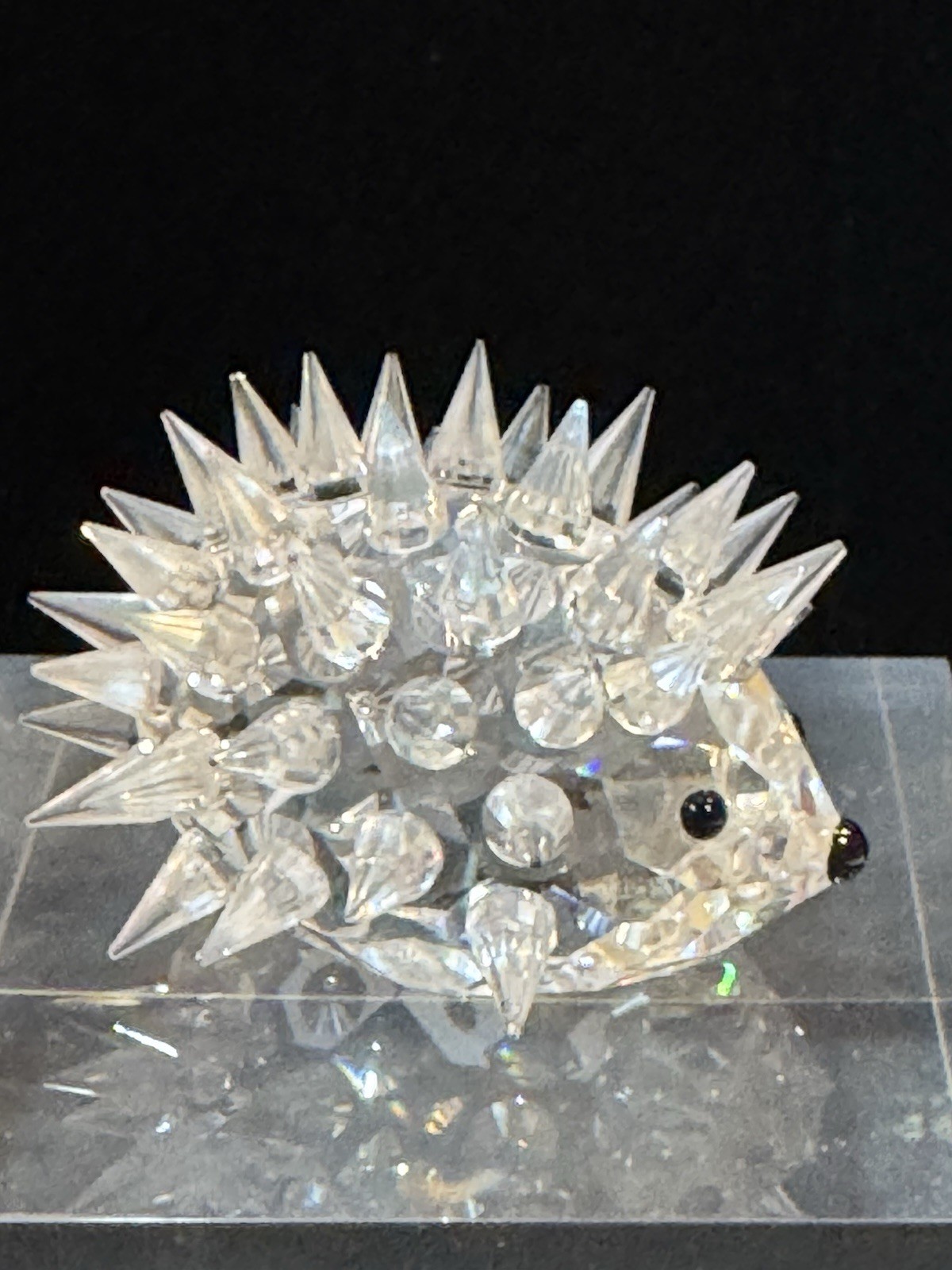 SWAROVSKI Hedgehog Pair Silver Crystal Collection 139891 Med & Small w 2 Boxes