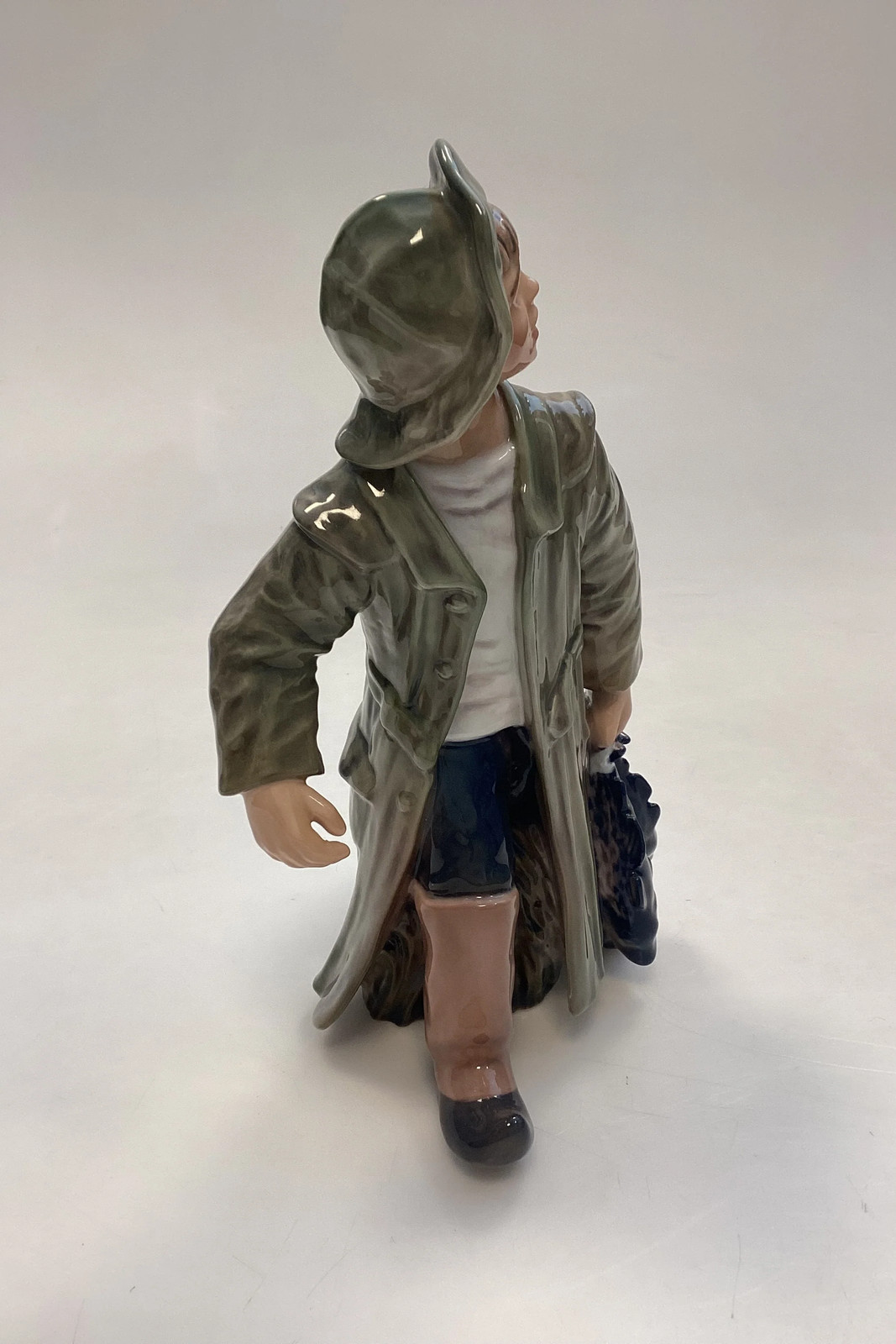 Dahl Jensen Figurine Fisherman boy with fish in hand No. 1294