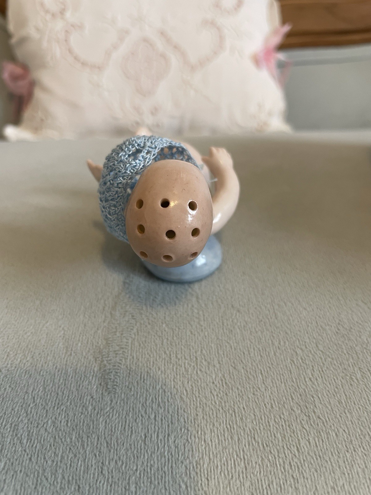 Antique Gebrüder Heubach Bisque Porcelain Action Baby Shaker Figurine –