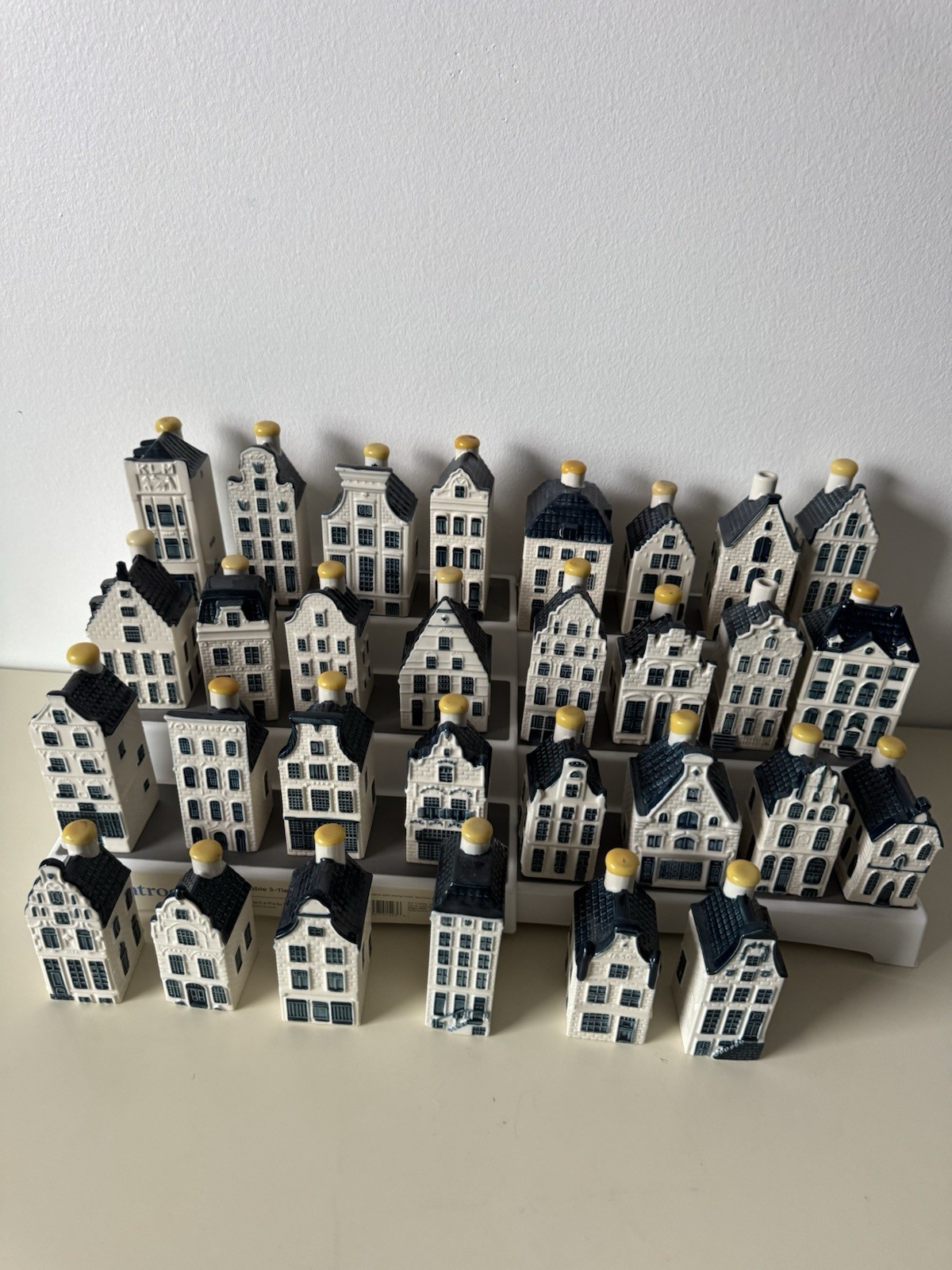VTG KLM Blue Delft Houses Lot Of (30) Miniatures