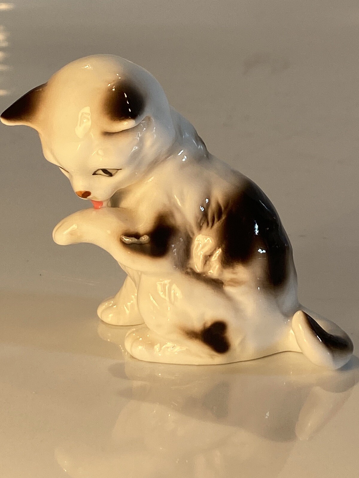 Cats of Character “Wash Time” ~The Danbury Mint~ Fine Bone China Figurine