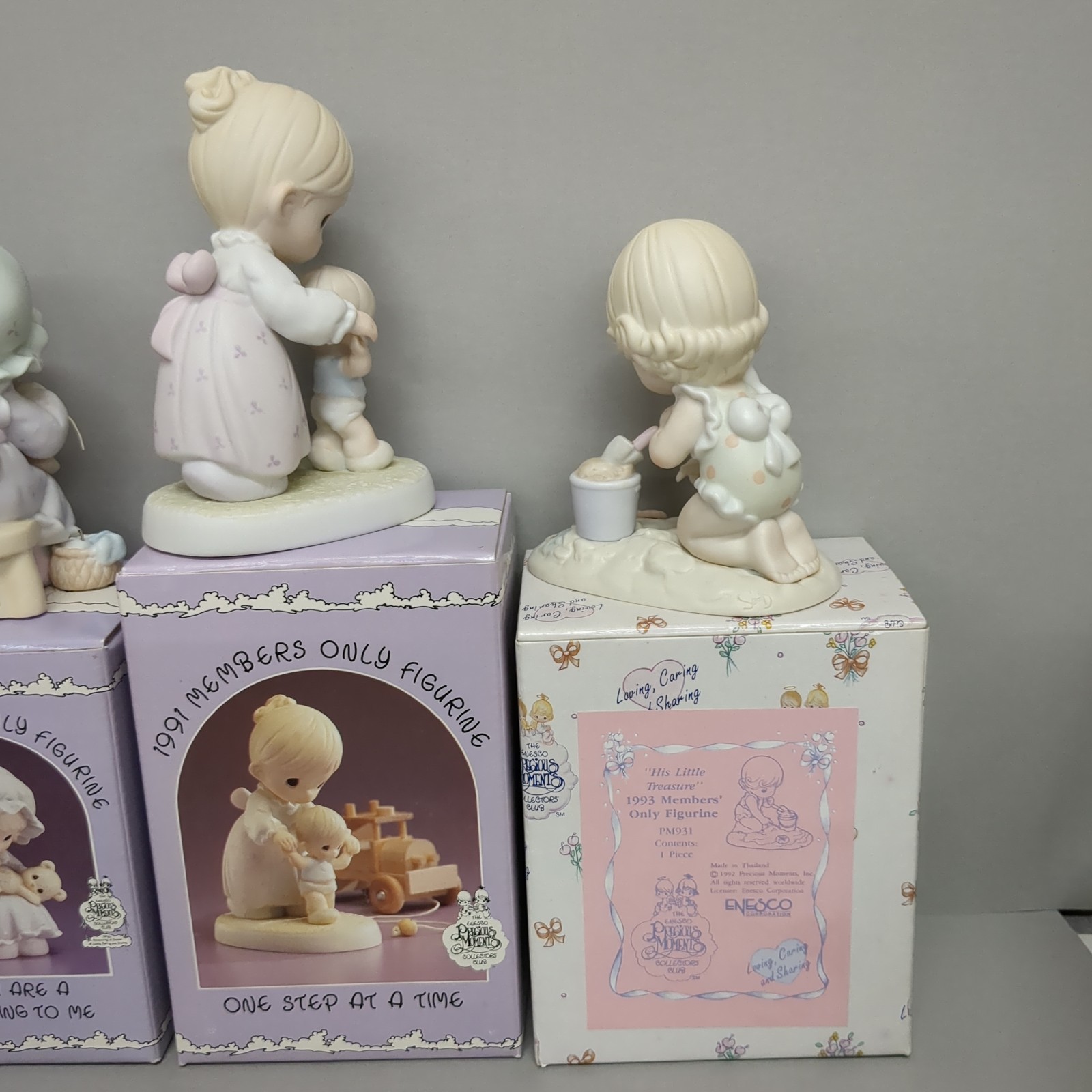 Precious Moments Lot 4 Figures Members Only PM892, PM902, PM911, PM 931 1989 90