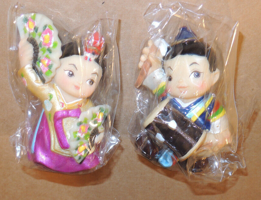 Korean Traditional Folk Figurines by Danisl Korea New in Box