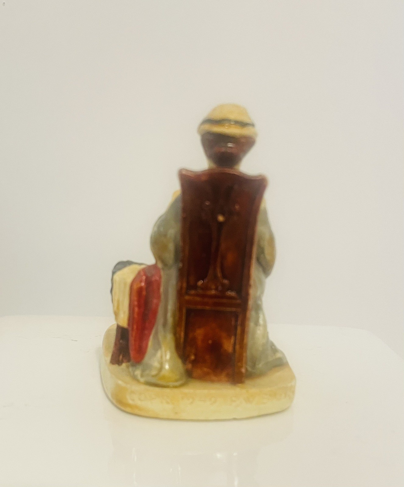 Vintage R.W. Baston Betsy Ross Figurine Ceramic Hand Painted Multicolor 1949