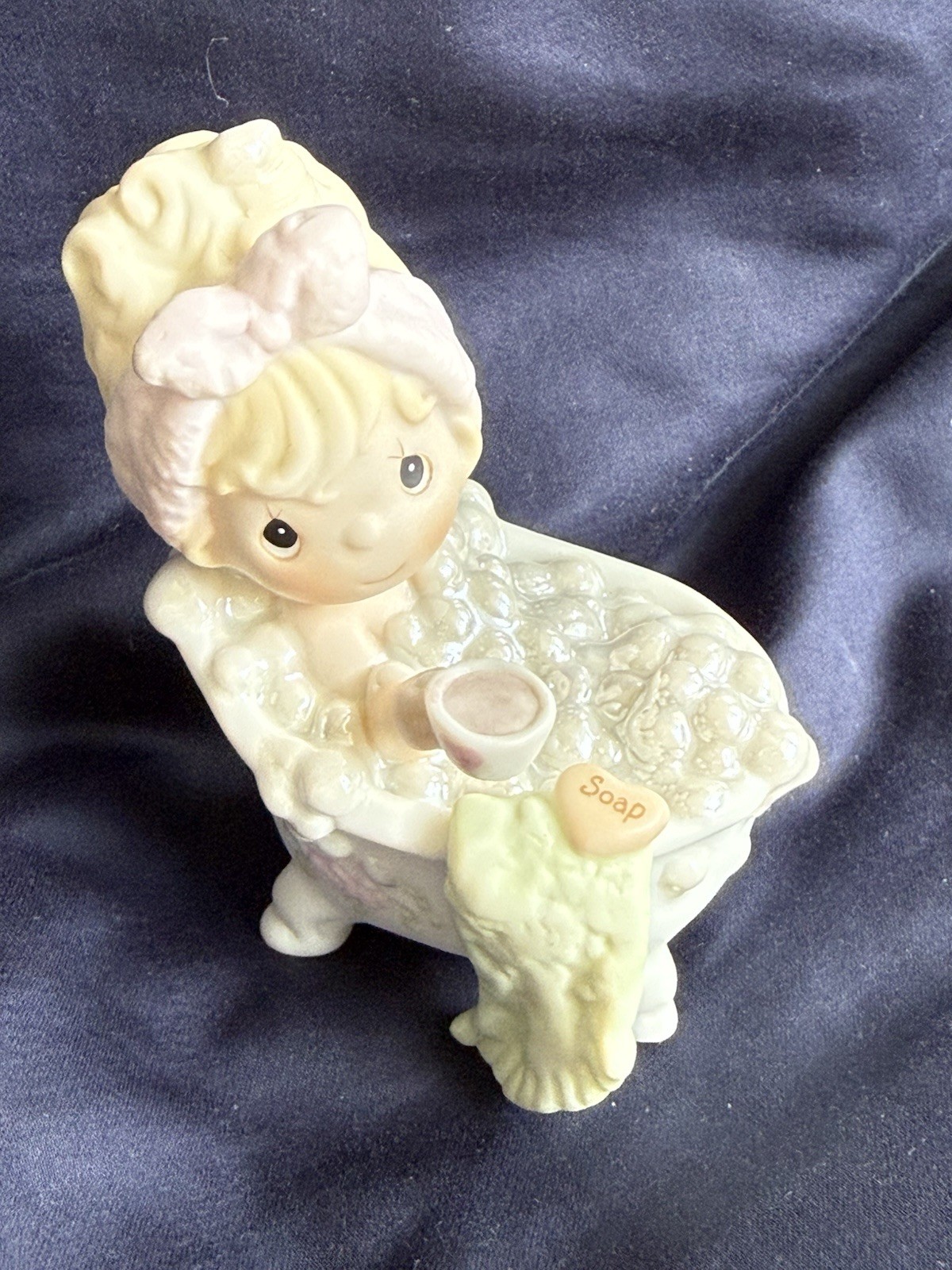 Enesco Porcelain Girl Figurine 1998 3.5in Matte People Collectible