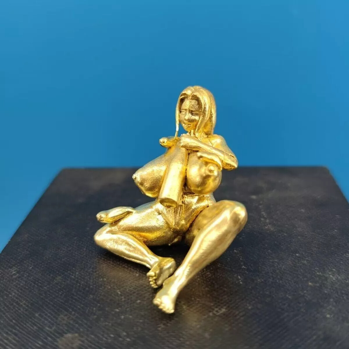 Pure Copper Plump Beauty Lying Posture Sitting Posture Drunk Figurine
