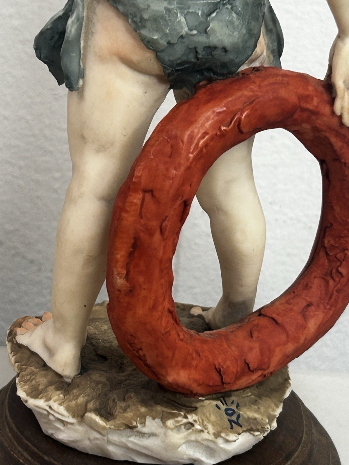G.Armani Capodimonte Italy Bikiniis Girl Figurine with Wood Base 9″h
