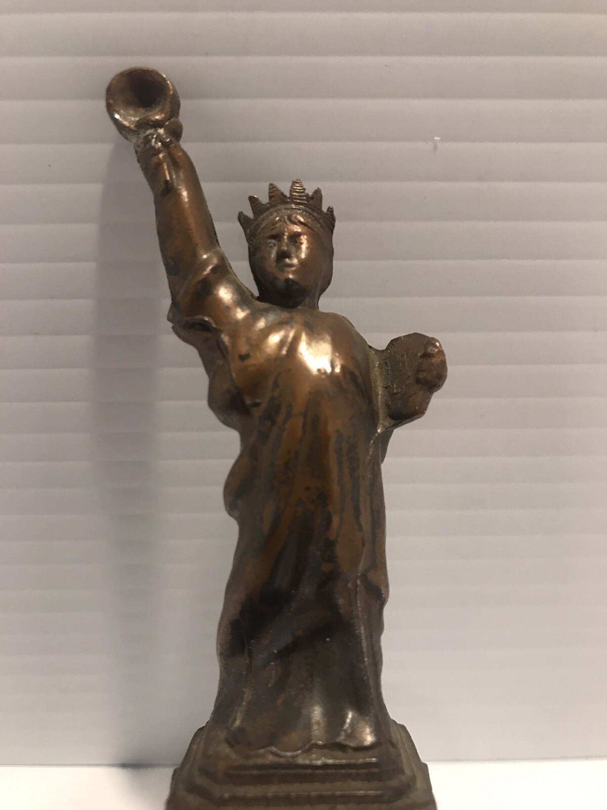 Antique ￼Statue Of Liberty Metal New York Replica Scale Souvenir Super Nice￼