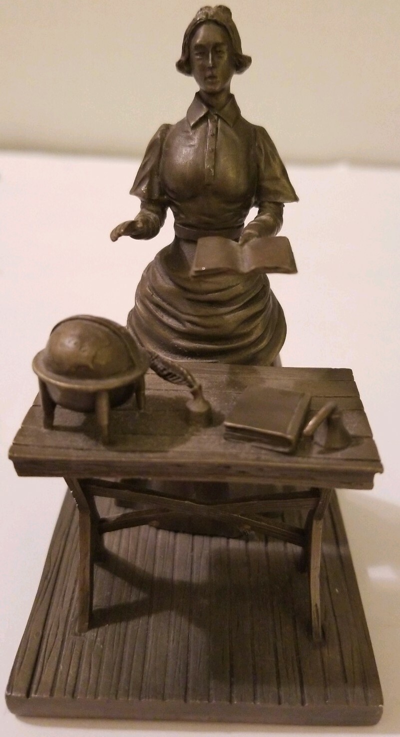 Vintage 1977 Ron Hinote Pewter Schoolmarm Figurine