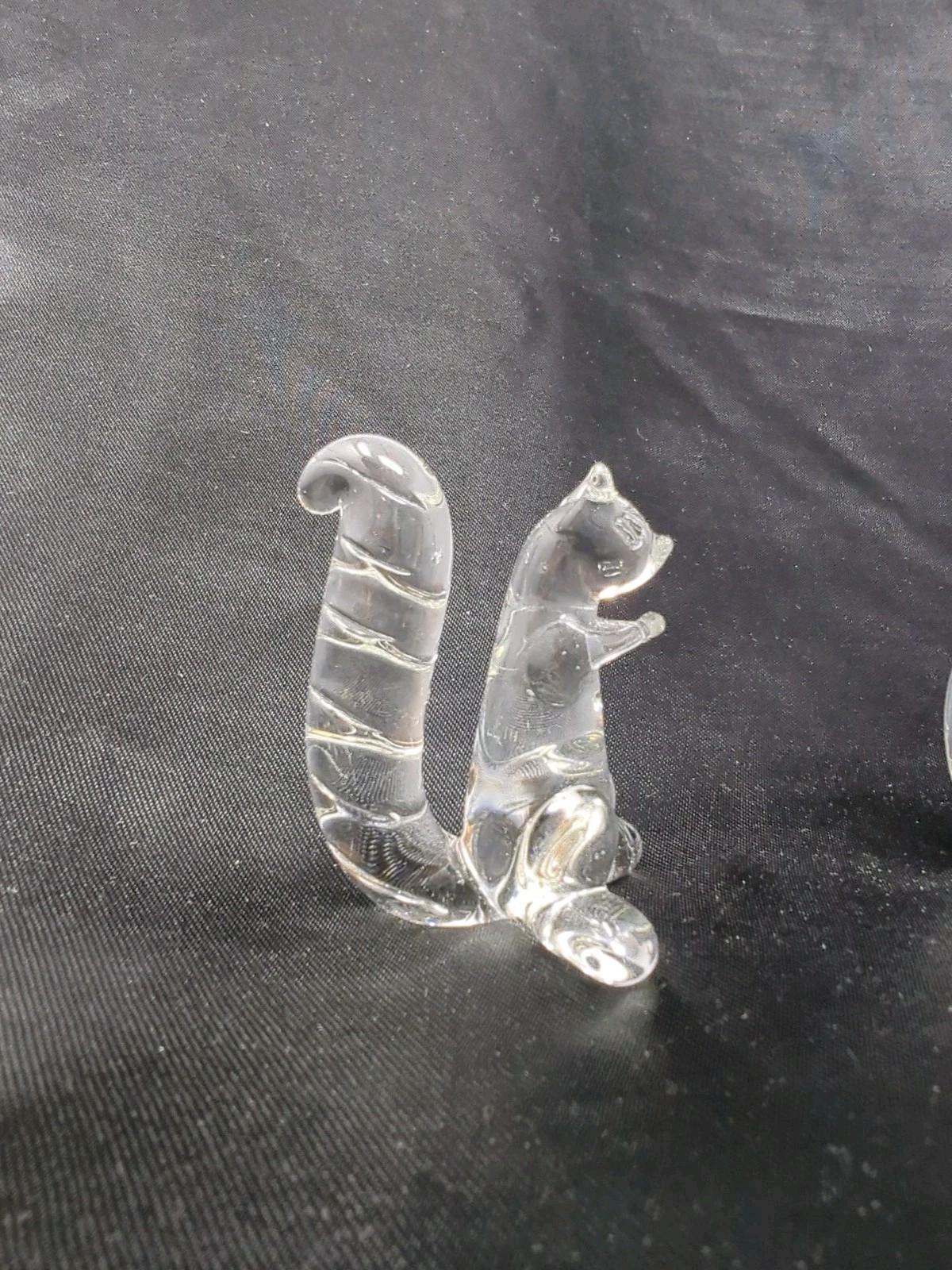 6 Clear Glass Squirrel Figurines Glass Squirrels Forrest Animal Figures New