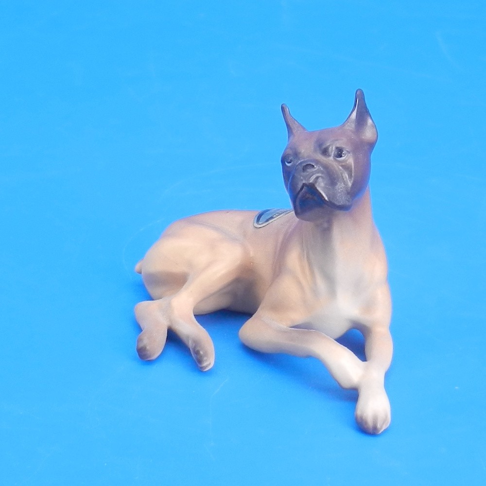 Hagen Renaker DW BRUCE Vintage Monrovia Boxer Dog Figurine 1950s-60s *STICKER*