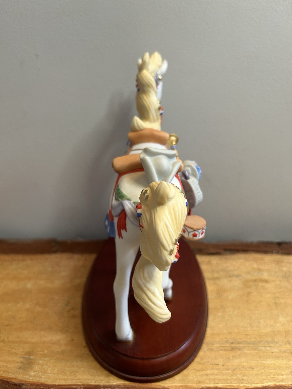 2002,LENOX,American Glory Carousel Horse,Hand~Painted. 24K Accents. COA!