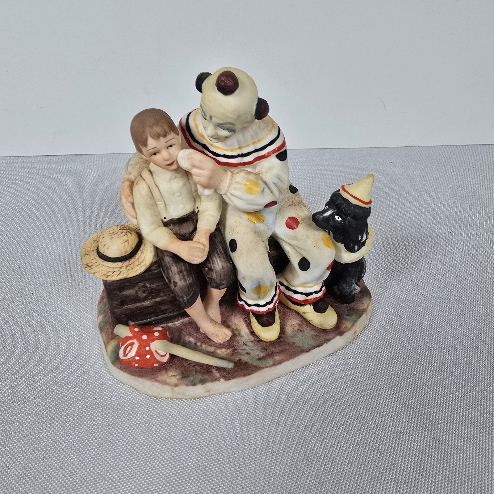 Gorham The Runaway Clown Figurine Saturday Evening Post Norman Rockwell -w/ box