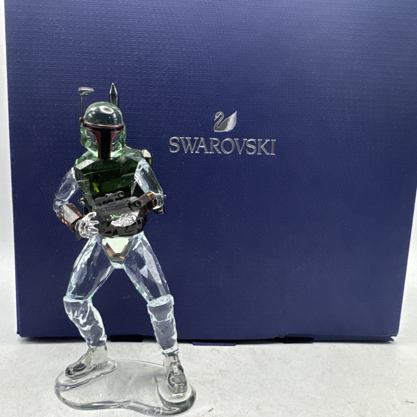 New with Gift Box SWAROVSKI 5619210 Crystal Action Figurine Star Wars Boba Fett