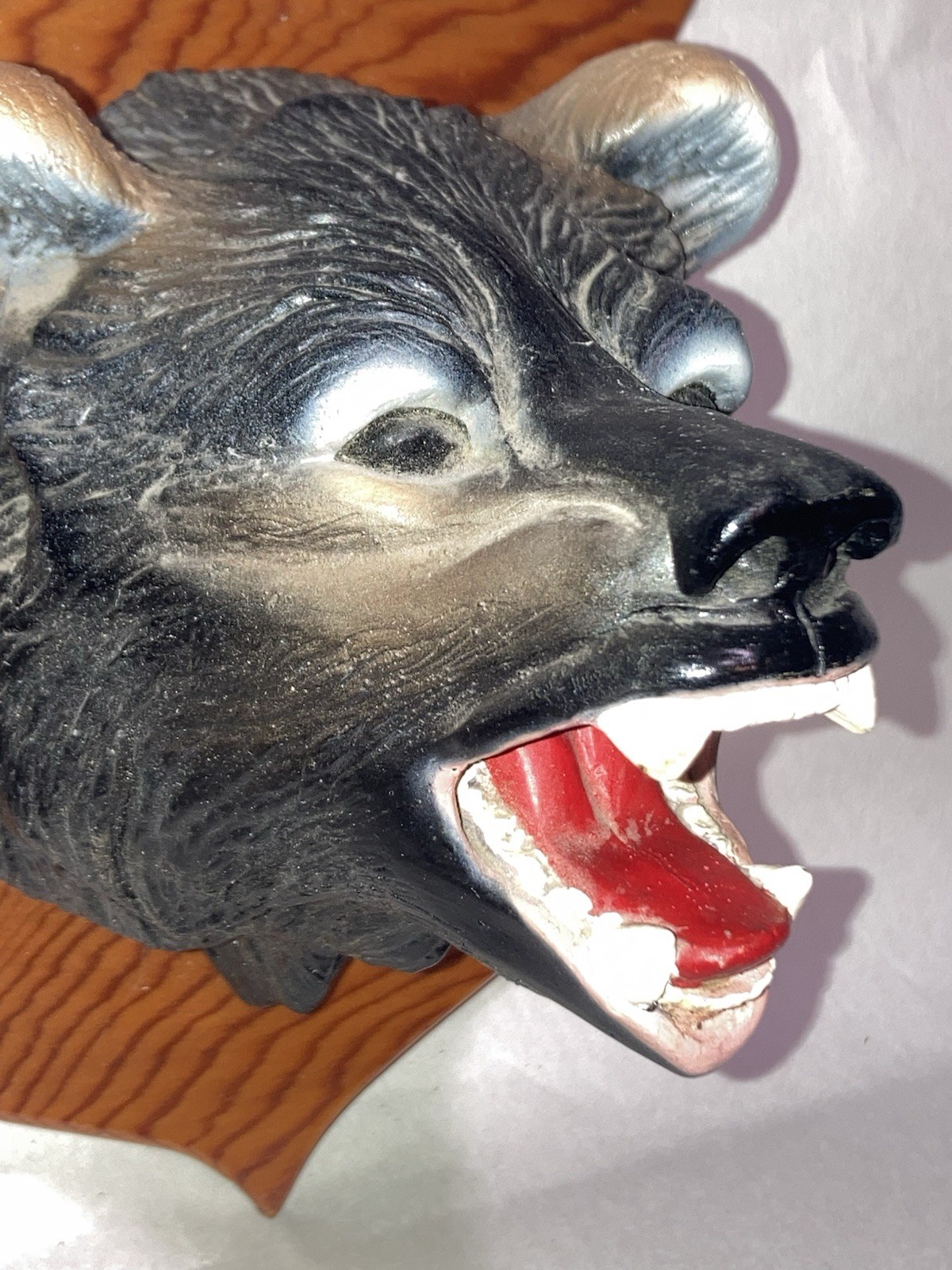 Vintage Miniature Faux Grizzly Bear Animal Head Trophy Plaque By Buck’s Trophies