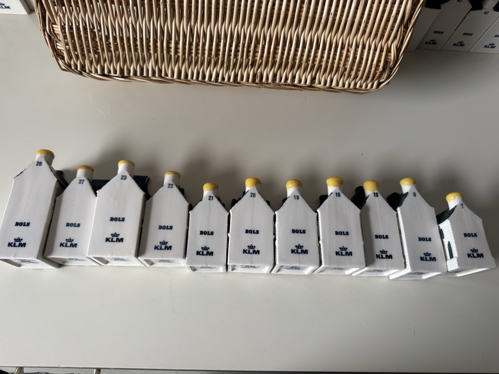 VTG KLM Blue Delft Houses Lot Of (30) Miniatures
