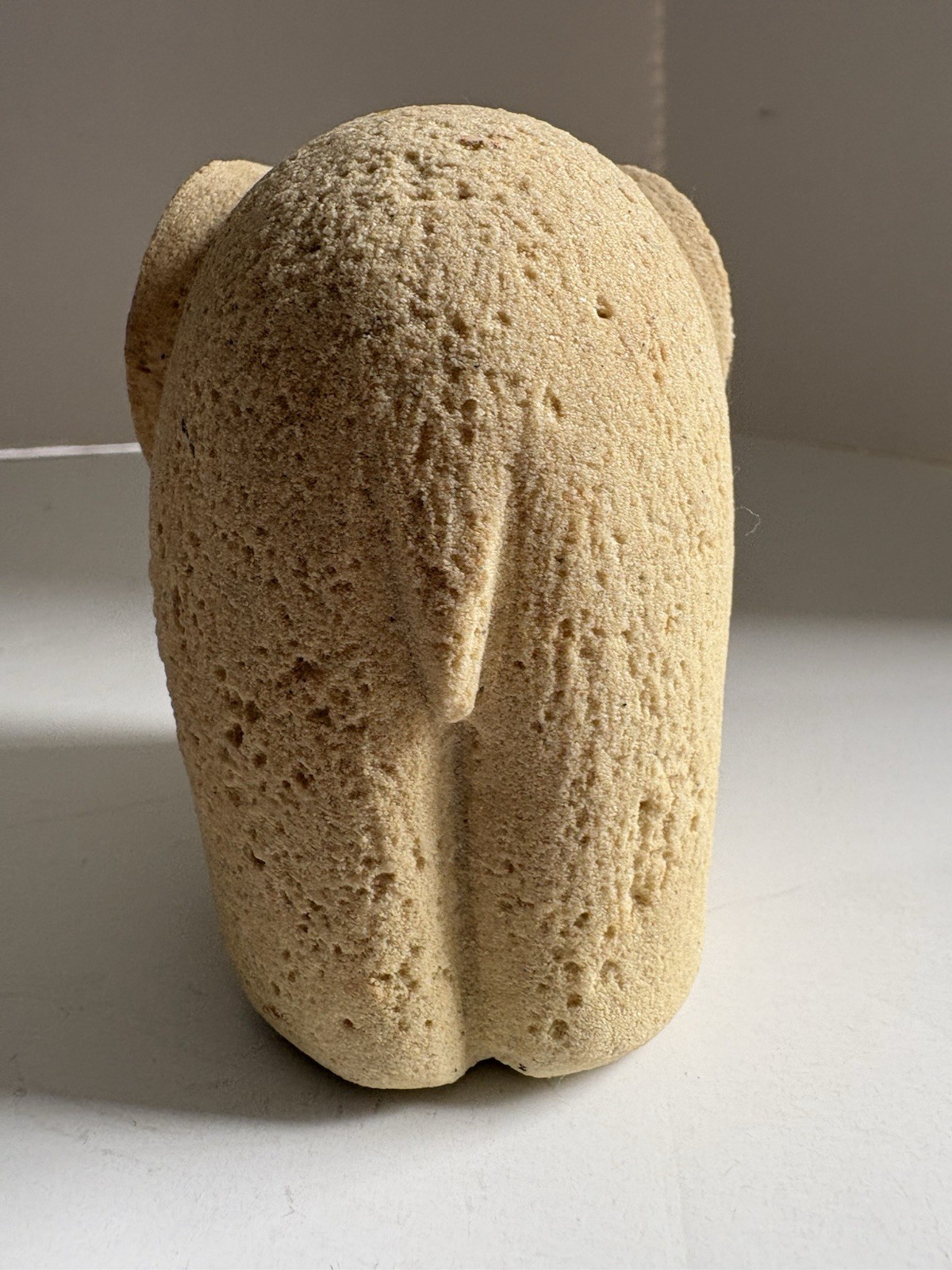 Vintage MarBell Belgium Stone Art Deco Elephant Carved Sculpture Statue Figurine