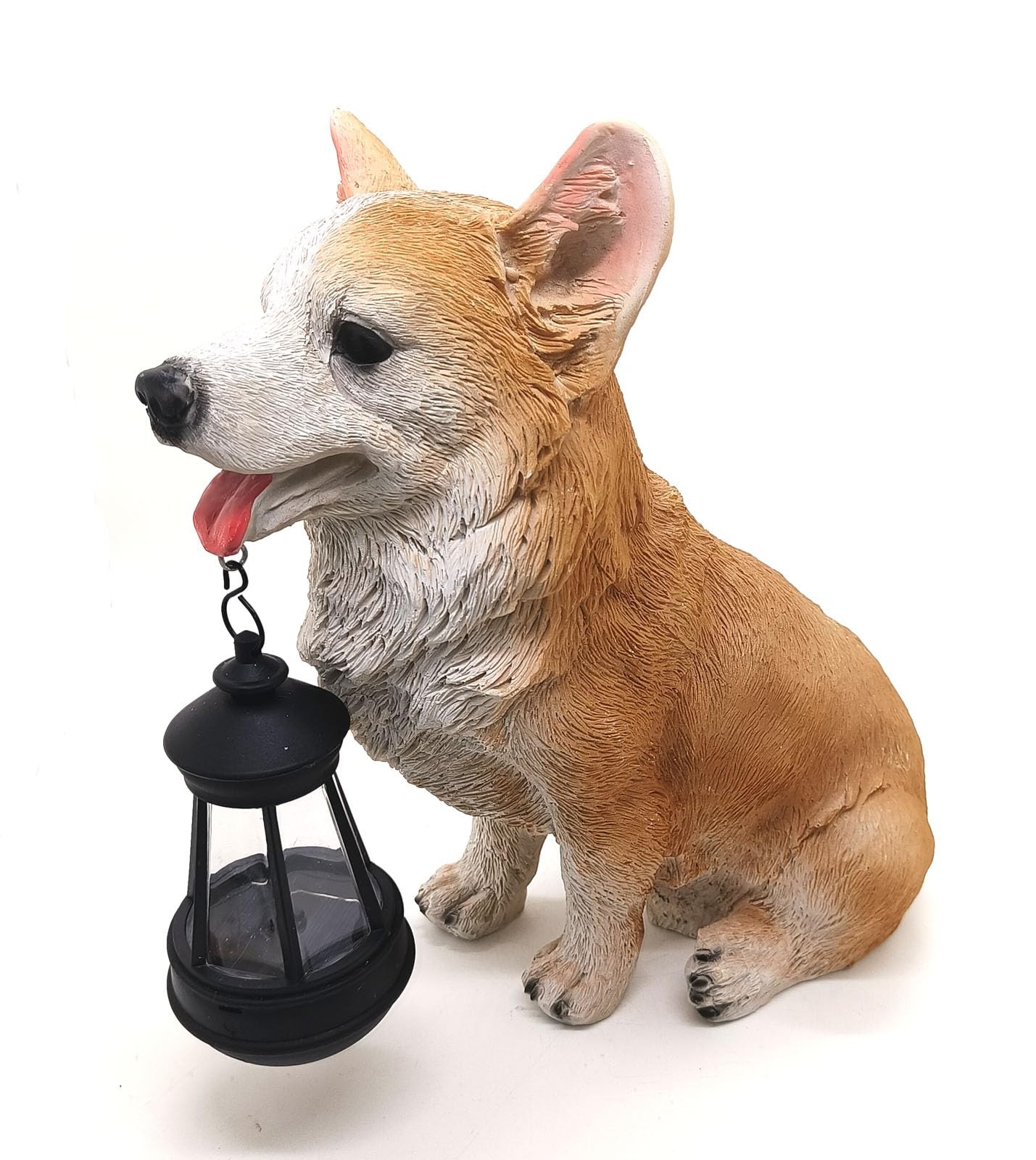 MONMOB Dog Solar Statues Cute Corgi Light for Outdoor Garden Multicolor