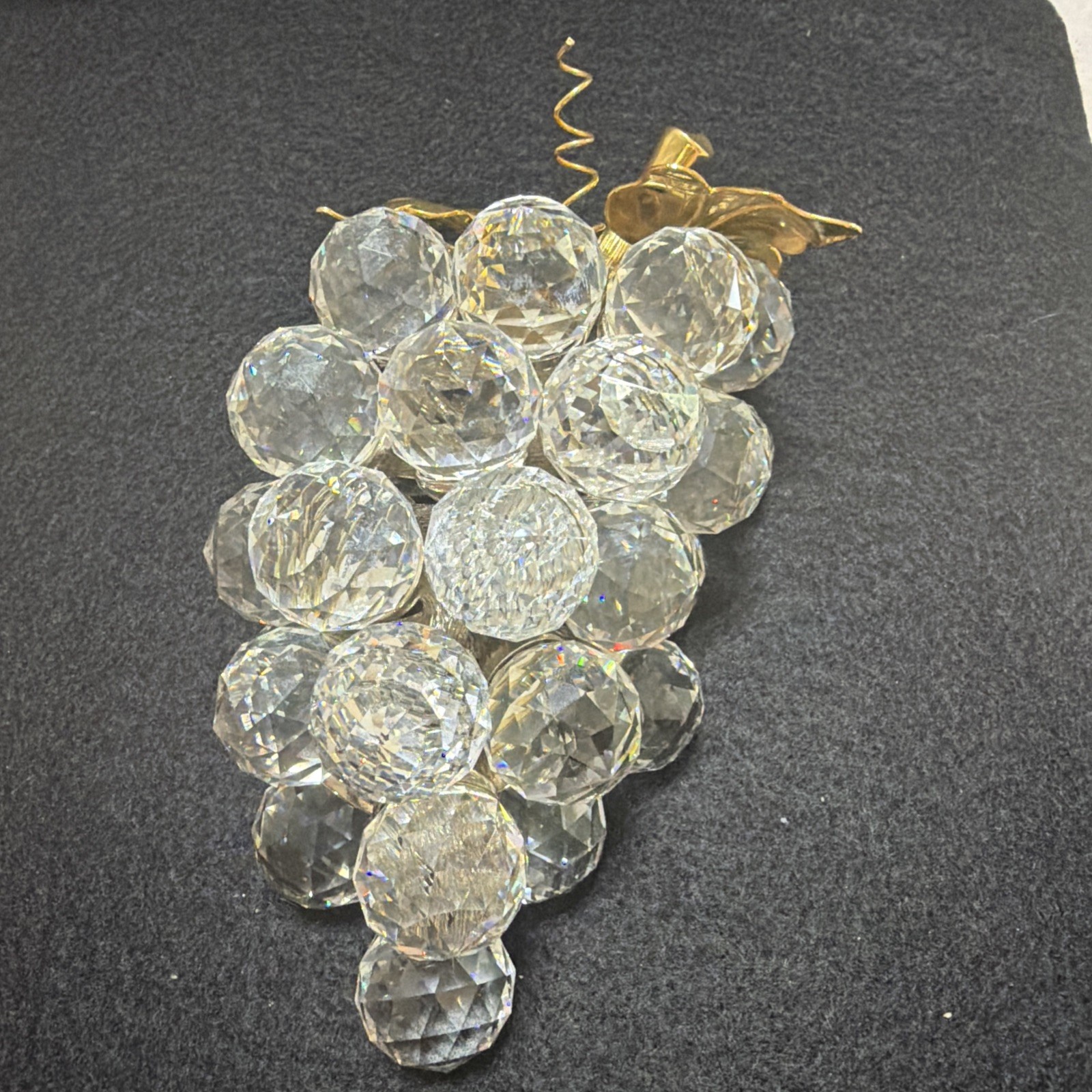 SWAROVSKI Crystal Sparkling Fruit Collection 29 Grapes Gold Leaf Stem *EXC!