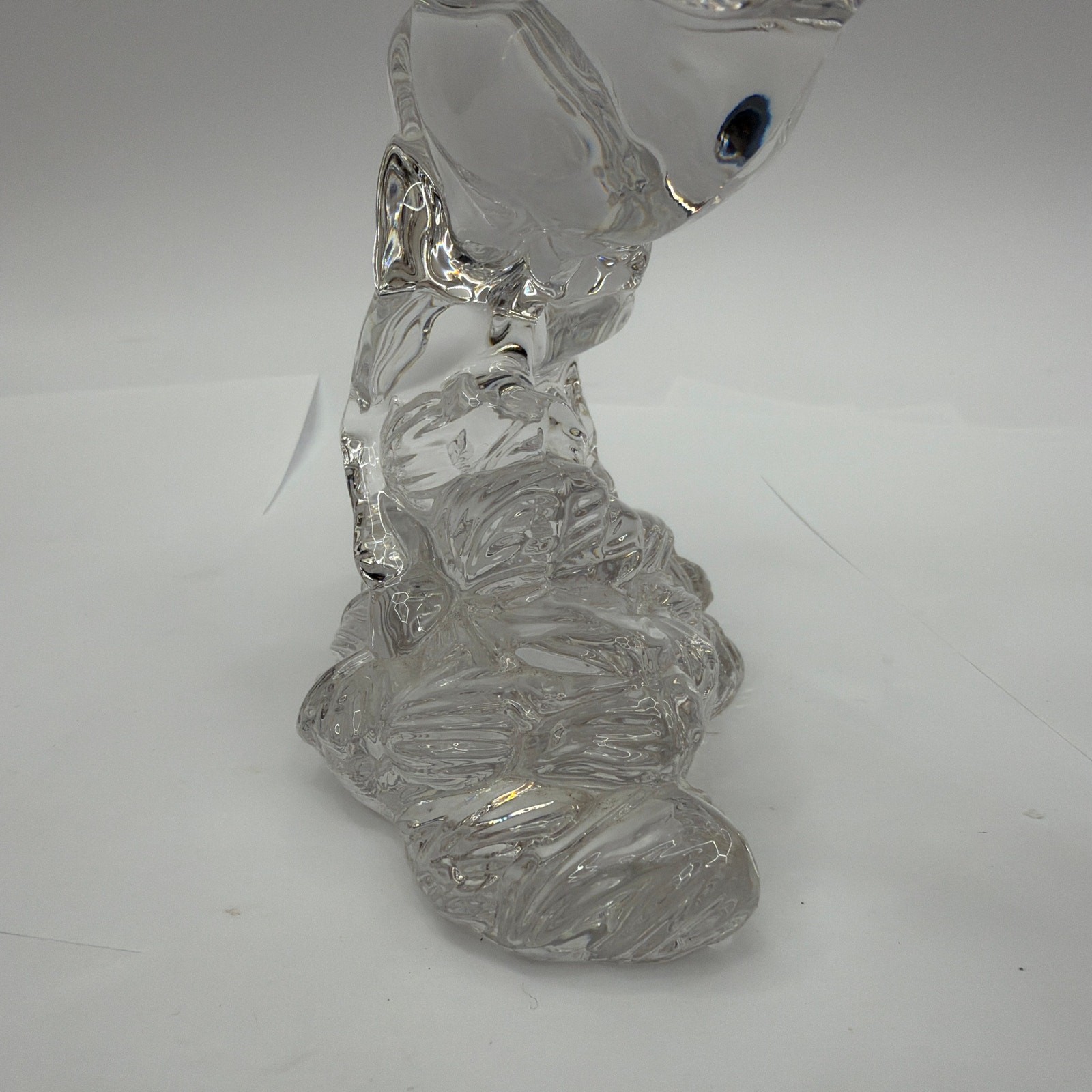 Clear Glass Rearing Horse Figurine 7 1/4 in Tall