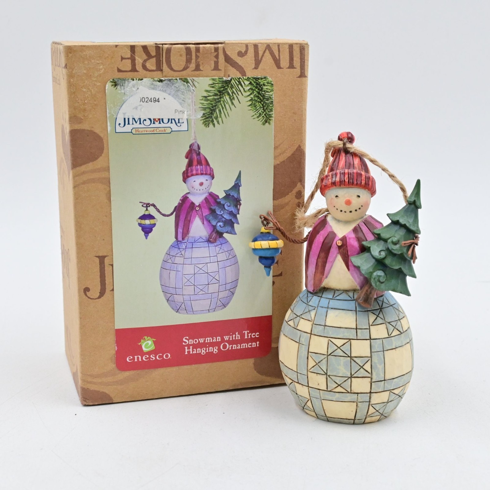 Enesco Jim Shore Snowman With Tree 2009 New In Box
