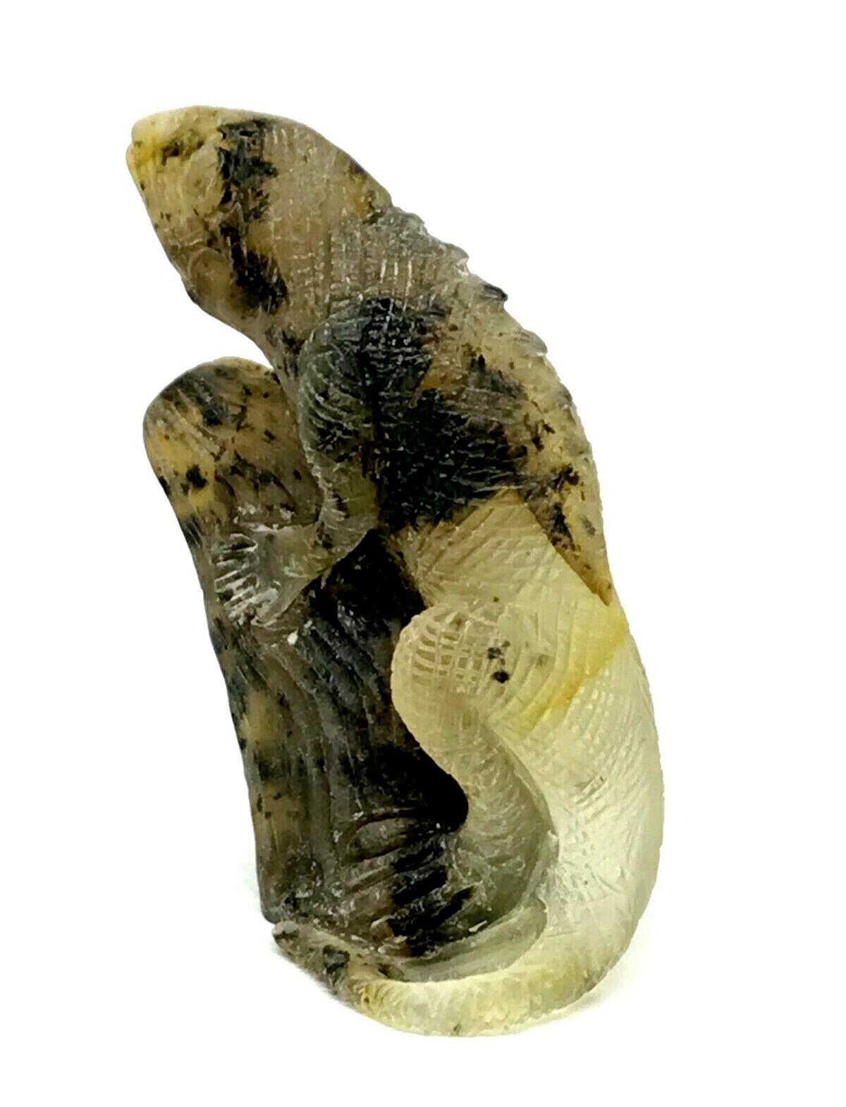 AMBER IGUANA Gift Carved BALTIC Figurine Statuette Untreated Raw Unique 4g 15785